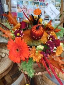 Halloween pumpkin arrangement